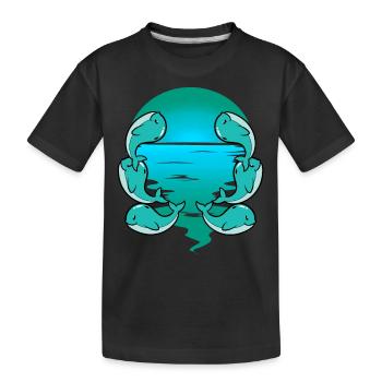 Bébé, Baleine, Poisson, Mammifères Marins, Enfants, Enfant En Bas Âge - T-shirt bio Premium Enfant - noir - Devant