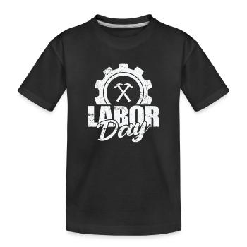 Fête du Travail aux États-Unis - T-shirt bio Premium Enfant - noir - Devant