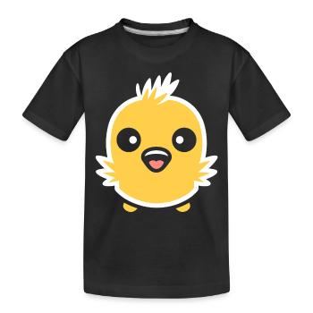 chick - Kids' Premium Organic T-Shirt - black - Front