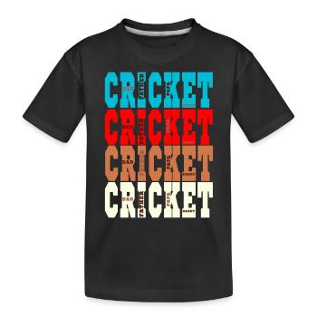 Papa de cricket – Papa de sport – cadeau pour le cricket - T-shirt bio Premium Enfant - noir - Devant