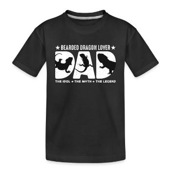Bearded Dragon Lover Dad The Idol Reptile Owner - Kinder Premium Bio T-Shirt - Schwarz - Vorne
