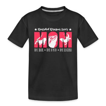 Bearded Dragon Lover Mom The Idol Herpetologist - Kinder Premium Bio T-Shirt - Schwarz - Vorne