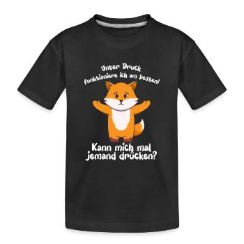 Je fonctionne mieux sous pression - T-shirt bio Premium Enfant - noir - Devant
