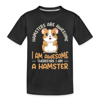 Les hamsters sont un excellent t-shirt - T-shirt bio Premium Enfant - noir - Devant