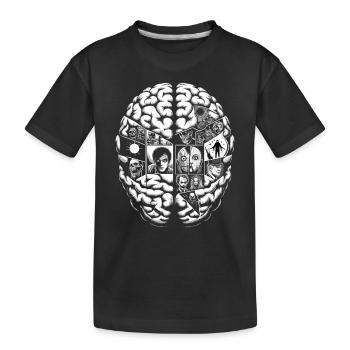 Horreur psychologique suspense psychiatrique - T-shirt bio Premium Enfant - noir - Devant
