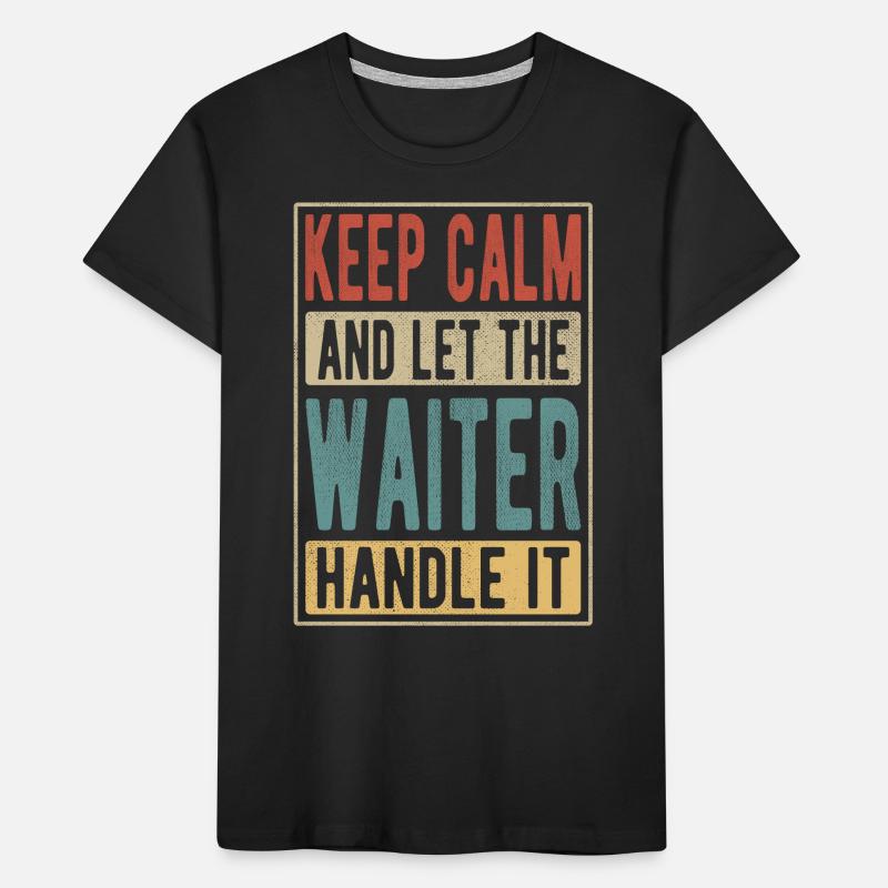 Kellner Retro Geschenk Kinder Premium Bio T-Shirt