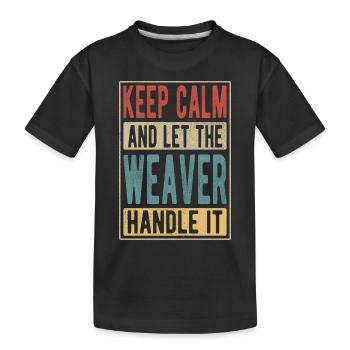 Weber Retro Geschenk - Kinder Premium Bio T-Shirt - Schwarz - Vorne