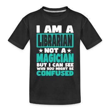 Bibliothekar - Kinder Premium Bio T-Shirt - Schwarz - Vorne