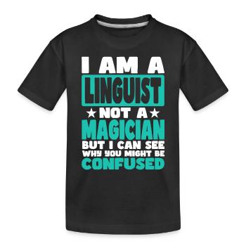Linguiste - T-shirt bio Premium Enfant - noir - Devant