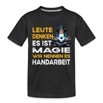 Les gens pensent magique artisanat à la main couture - T-shirt bio Premium Enfant - noir - Devant
