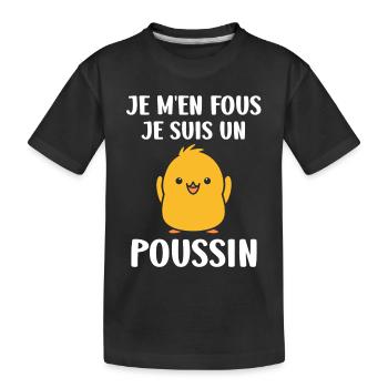 Humour bébé poussin - T-shirt bio Premium Enfant - noir - Devant