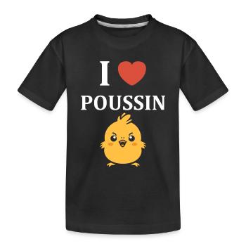 Simple multiples small hearts saint valentin flat - T-shirt bio Premium Enfant - noir - Devant