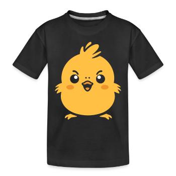 Little Yellow Chick - Kids' Premium Organic T-Shirt - black - Front