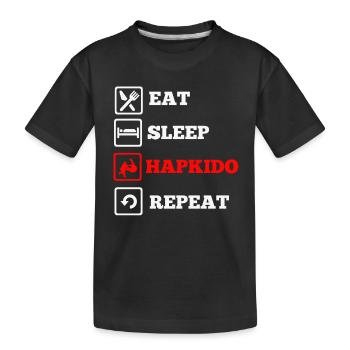 Hapkido-Kampfkunst-Geschenk - Kinder Premium Bio T-Shirt - Schwarz - Vorne