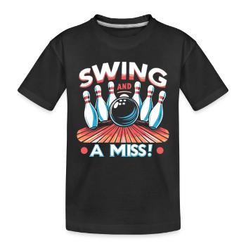 Drôle de bowling équipe bowler grève bowling club - T-shirt bio Premium Enfant - noir - Devant