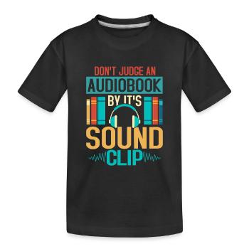 Aventures de livres audio : écoutez au-delà du clip - T-shirt bio Premium Enfant - noir - Devant