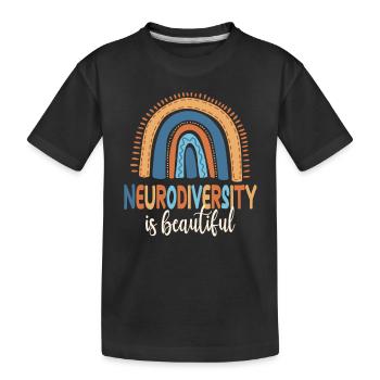 Autismus Neurodiversität - Kinder Premium Bio T-Shirt - Schwarz - Vorne