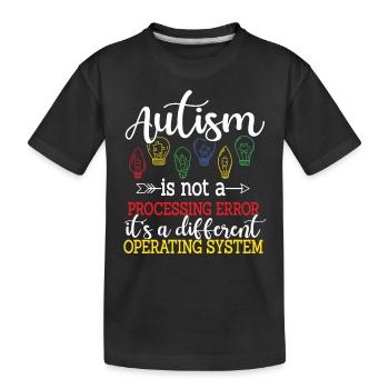 Autismus - Kinder Premium Bio T-Shirt - Schwarz - Vorne