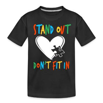 Autismus Shirt - Kinder Premium Bio T-Shirt - Schwarz - Vorne