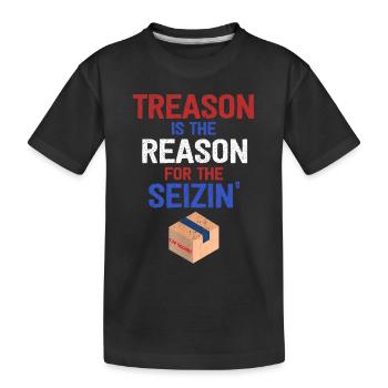 La trahison est la raison du raid du FBI de Seizin - T-shirt bio Premium Enfant - noir - Devant