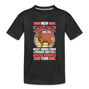 Harzer Fuchs is unbeatable herding dog herding fox - Kids' Premium Organic T-Shirt - black - Front