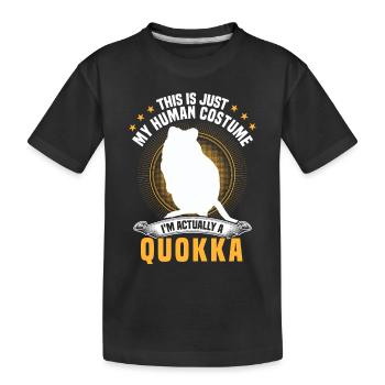 Nur ein Quokka Kostüm Beuteltier Quokka - Kinder Premium Bio T-Shirt - Schwarz - Vorne