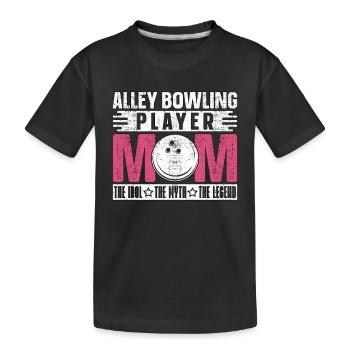 Joueur de bowling de ruelle maman l’idole aime le bowling - T-shirt bio Premium Enfant - noir - Devant