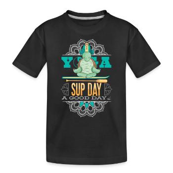 SUP paddleboarding Stand Up Paddle Turtle - T-shirt bio Premium Enfant - noir - Devant