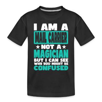 Mail Carrier - Kids' Premium Organic T-Shirt - black - Front