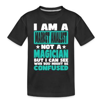 Market Analyst - Kids' Premium Organic T-Shirt - black - Front