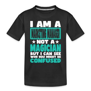 Marketingleiterin - Kinder Premium Bio T-Shirt - Schwarz - Vorne