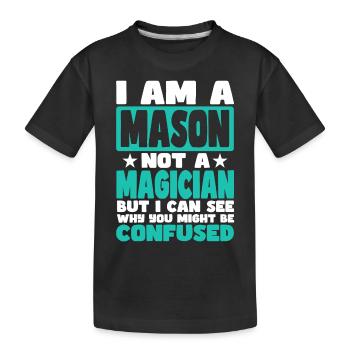 Maçon - T-shirt bio Premium Enfant - noir - Devant