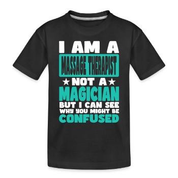 Massage Therapist - Kids' Premium Organic T-Shirt - black - Front