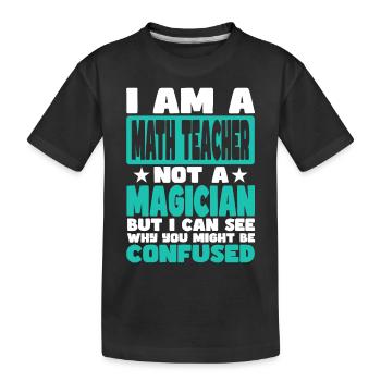 Mathelehrer - Kinder Premium Bio T-Shirt - Schwarz - Vorne