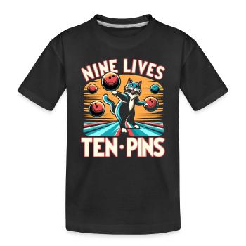 Drôle de bowling équipe bowler grève bowling club - T-shirt bio Premium Enfant - noir - Devant