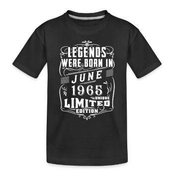 Anniversaire Juin 1965 Année Edition Limitée - T-shirt bio Premium Enfant - noir - Devant