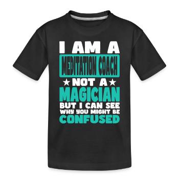 Meditations-Coach - Kinder Premium Bio T-Shirt - Schwarz - Vorne