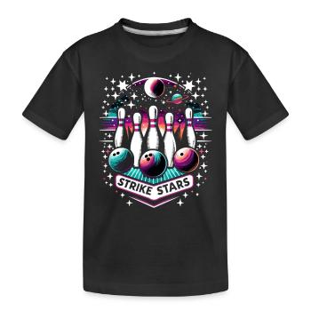 Drôle de bowling équipe bowler grève bowling club - T-shirt bio Premium Enfant - noir - Devant