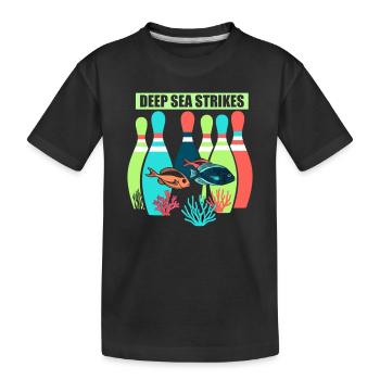 Drôle de bowling équipe bowler grève bowling club - T-shirt bio Premium Enfant - noir - Devant
