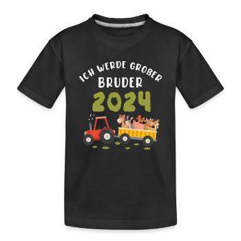Grand Frère 2024 - T-shirt bio Premium Enfant - noir - Devant