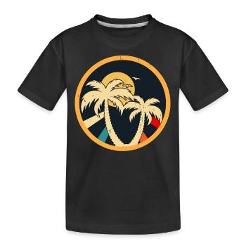 Palmiers - T-shirt bio Premium Enfant - noir - Devant