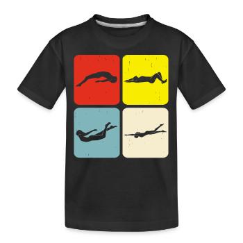 Natation Nageur - T-shirt bio Premium Enfant - noir - Devant