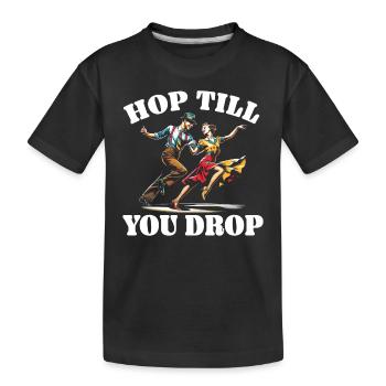 Lindy Hop Dancer Swinging Dancing Swing Dance - Kids' Premium Organic T-Shirt - black - Front