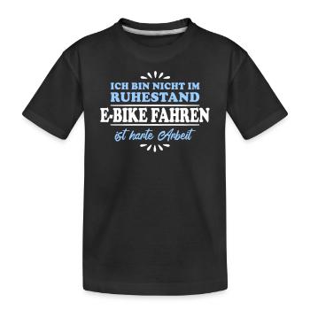 Pensionné Retraité Retraité E-Biking - T-shirt bio Premium Enfant - noir - Devant
