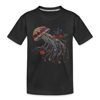 Cadeau de méduse - T-shirt bio Premium Enfant - noir - Devant