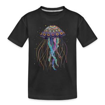Cadeau de méduse - T-shirt bio Premium Enfant - noir - Devant