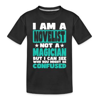 Romanschriftsteller - Kinder Premium Bio T-Shirt - Schwarz - Vorne