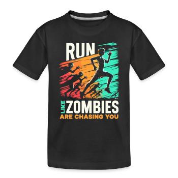 Horrorfilm-fan Zombie-horror Klassischer - Kinder Premium Bio T-Shirt - Schwarz - Vorne