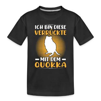 Fou avec Quokka Marsupial Quokka - T-shirt bio Premium Enfant - noir - Devant