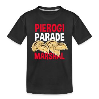 polish americanDyngus Day Pierogi Parade Marshal - Kids' Premium Organic T-Shirt - black - Front